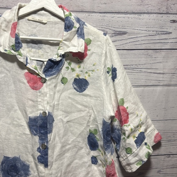 Meo Meli 100%linen buttondown shirt - Picture 2 of 6